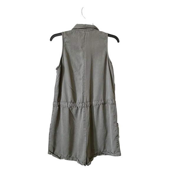 Universal Thread Romper Women's XS Army Green Pockets Drawstring Waist Lyocell - Picture 4 of 6